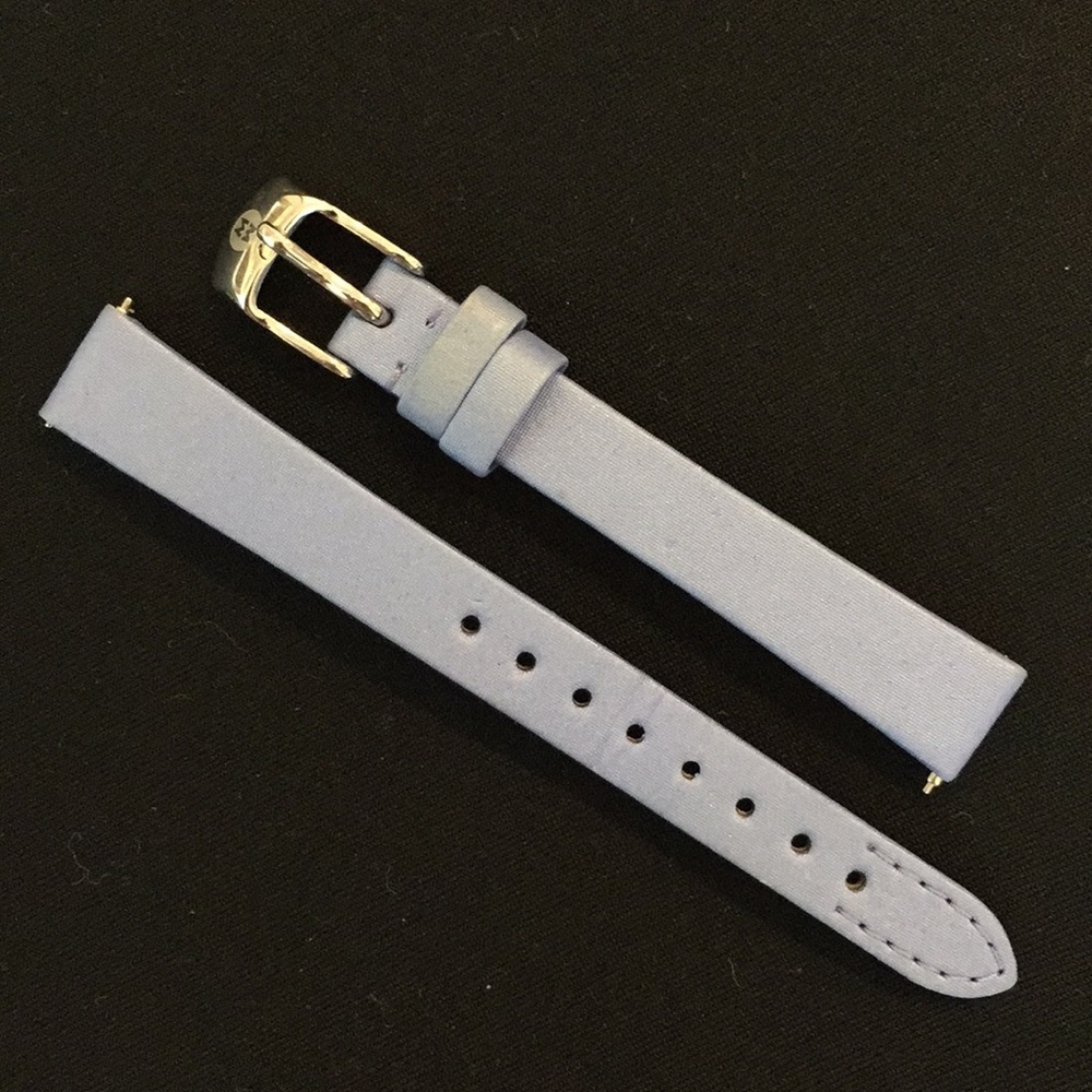 Michele 12mm Blue Satin Watch Band Strap
